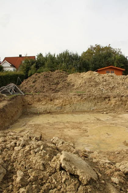 Wasser in der Baugrube